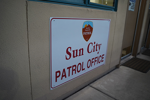Sun City Patrol Office sign